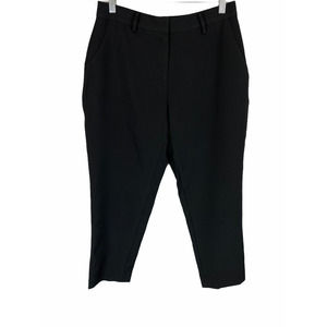 BROOKE SHIELDS Timeless Women's Petite Woven Ankle Pants Solid Black 28WP Size